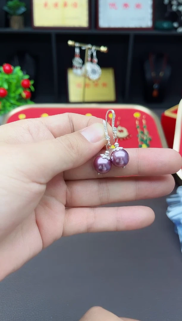 【闪购商品】拼合珍珠（马贝珠）耳饰银S925镶嵌902000