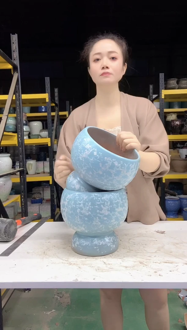 紫砂花盆宜兴紫砂粗陶花盆尺寸18*19