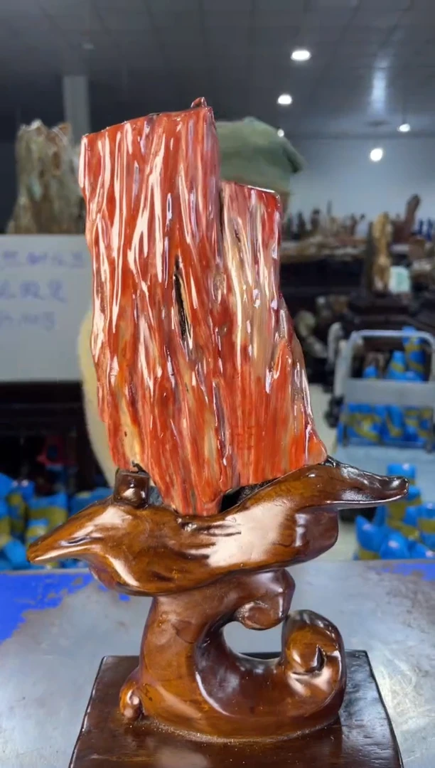 未镶嵌摆件硅化玉20