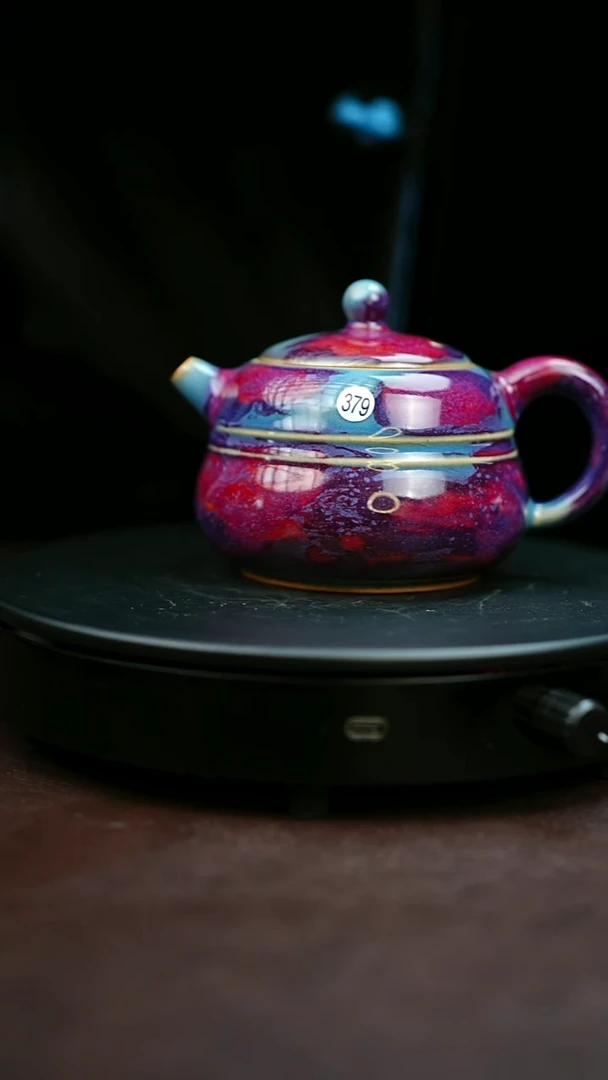 379#原矿钧瓷炉钧釉福禄壶