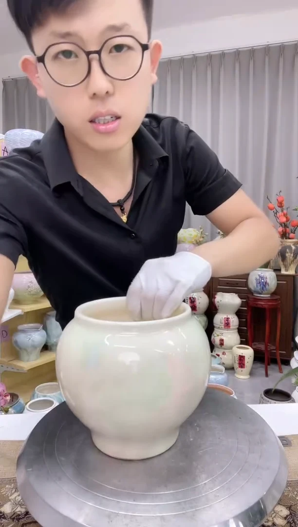 7.6直链接陶瓷花盆播