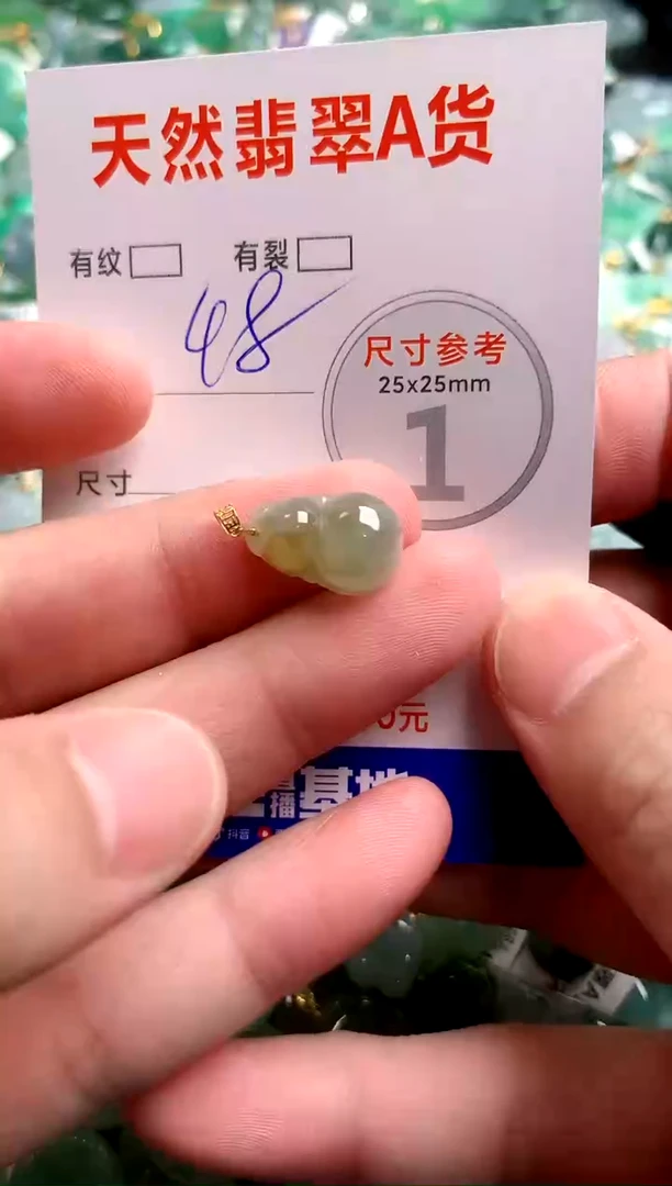 翡翠18K金镶嵌颈饰13003374