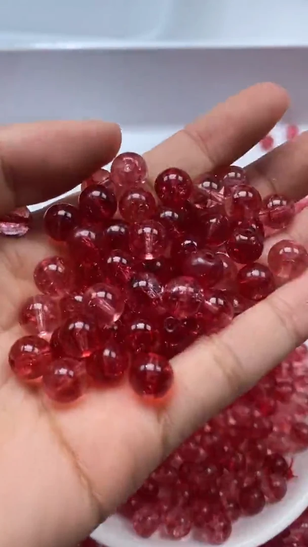 颈饰未镶嵌水晶W3186-红色碧玺8mm*20颗