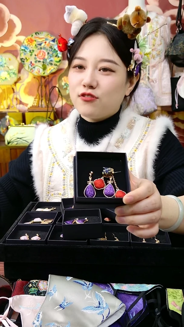 纯铜合金琉璃非遗首饰