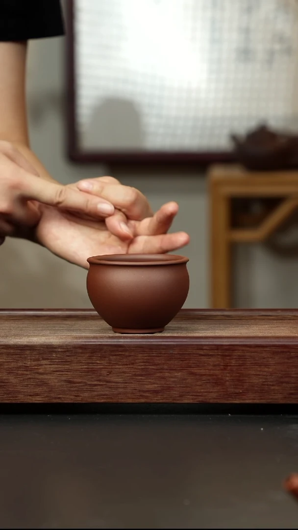 紫砂茶壶底槽清 圆融杯