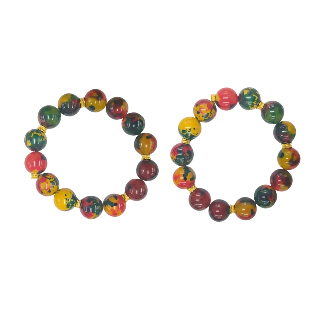 山慈G石四彩玛瑙手串(多样性发其一) A28-699