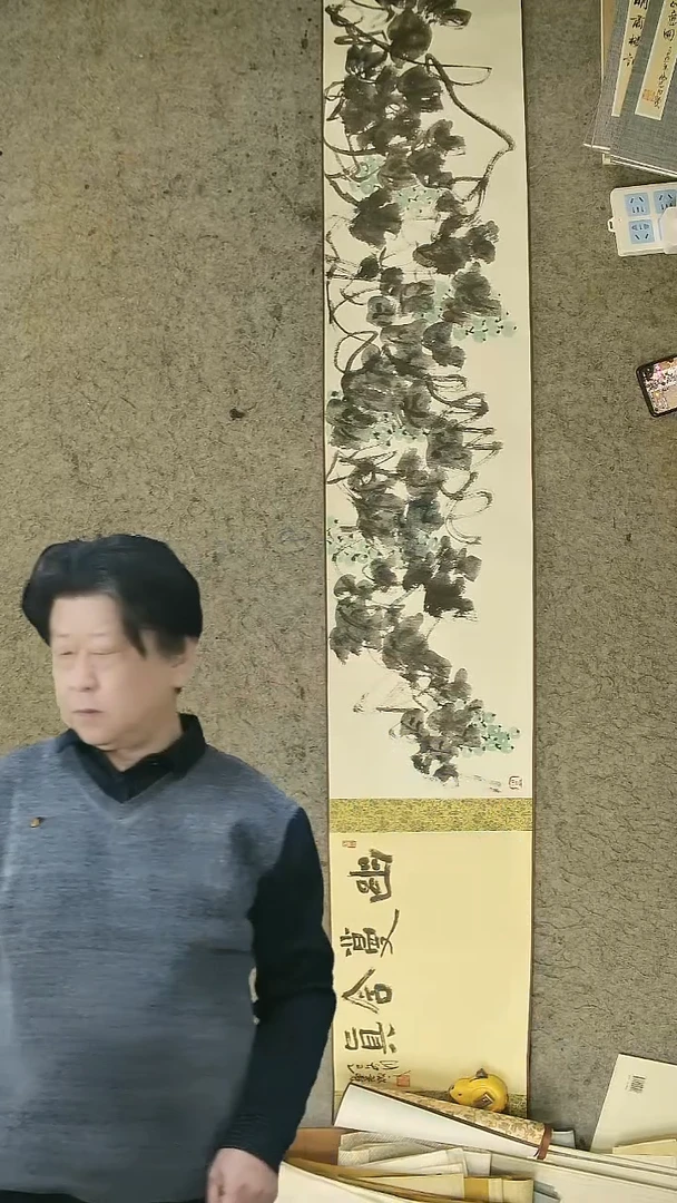 国画温德志老师 国画卷轴 锦盒