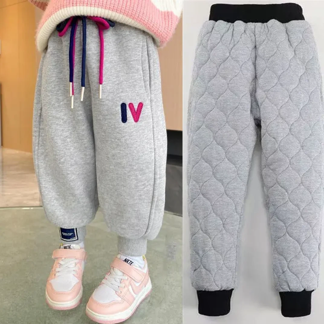 男女童裤2025款秋冬新款洋气时髦宽松休闲裤宝宝卫裤潮流小童加棉