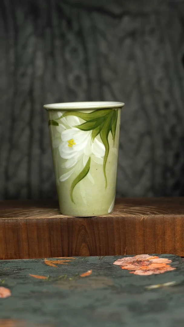 杯釉下彩手工手绘同款陶器