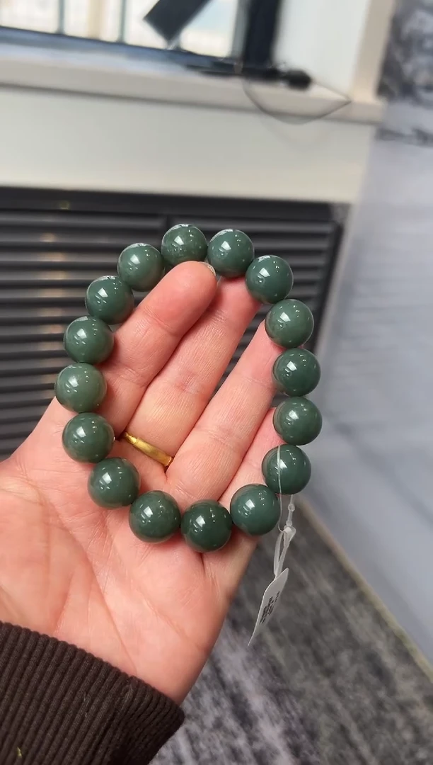 未镶嵌手串和田玉且末蓝手串卡14