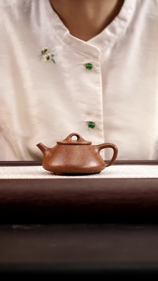 茶壶紫砂8目粗砂平盖石瓢