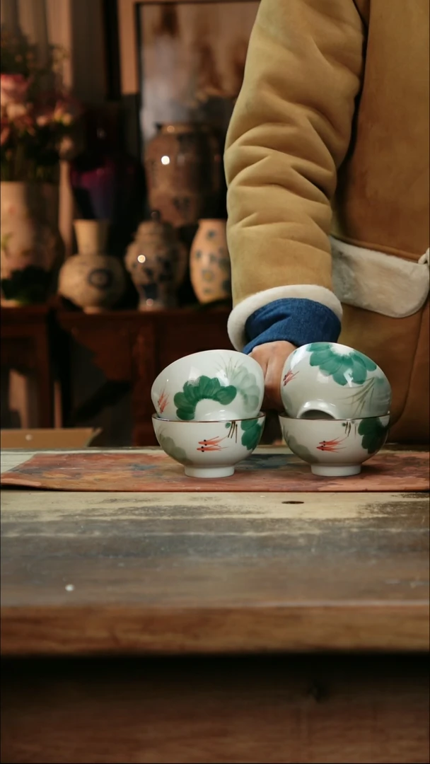 【闪购商品】瓷片景德镇纯手工釉下彩精品花瓶