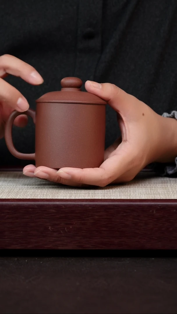 茶杯紫砂底槽清鱼乐杯小号