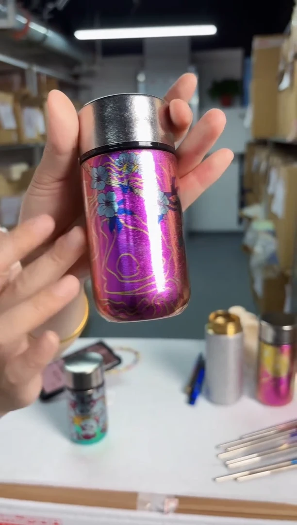 纯钛彩钛口袋杯150ml特惠清仓-桃汐款