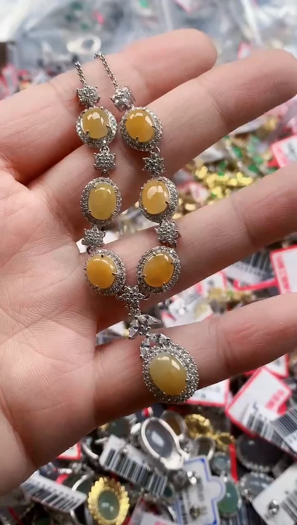 银S925镶嵌戒指翡翠天然A货缅甸翡翠