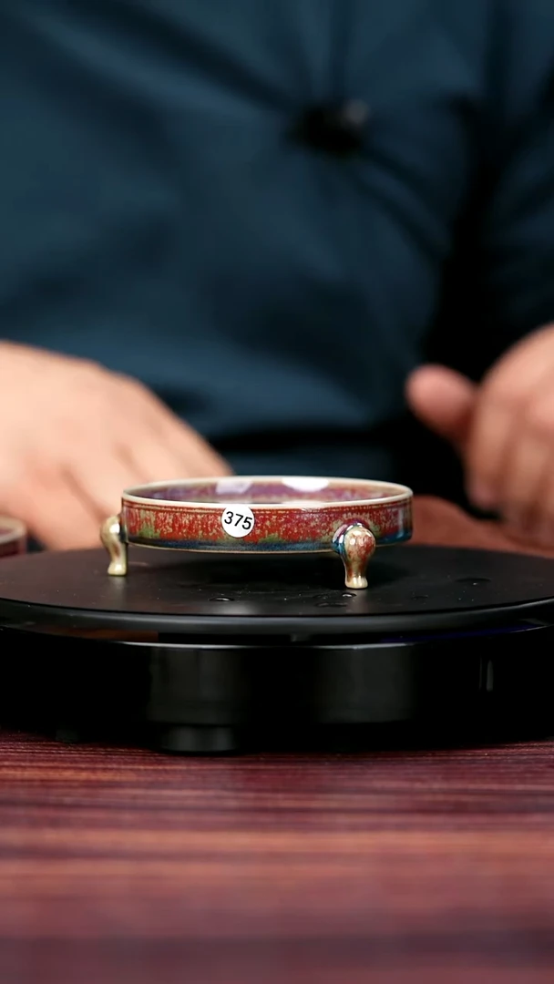 其他375#盼龙窑一级品原矿钧瓷三足洗