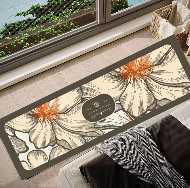 S235【60*200】厨房硅藻泥软速干防滑吸水地垫家用脚垫