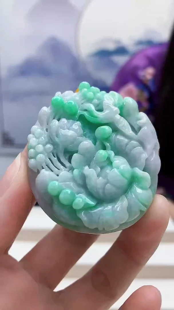 未镶嵌定制翡翠4812ry-毛货挂件25