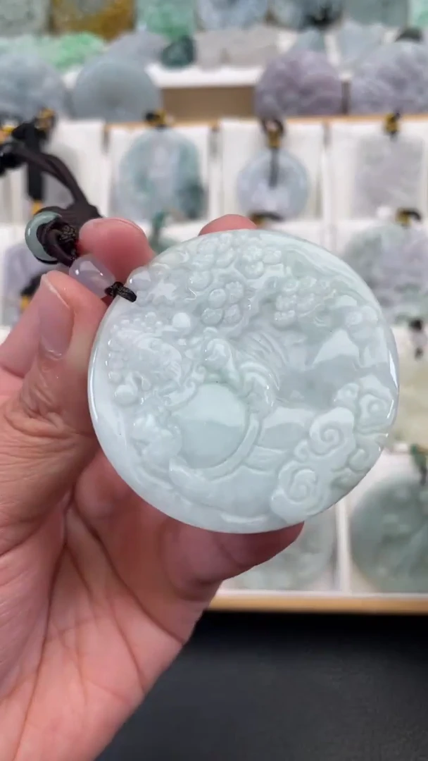 颈饰未镶嵌翡翠天然缅甸翡翠A货344