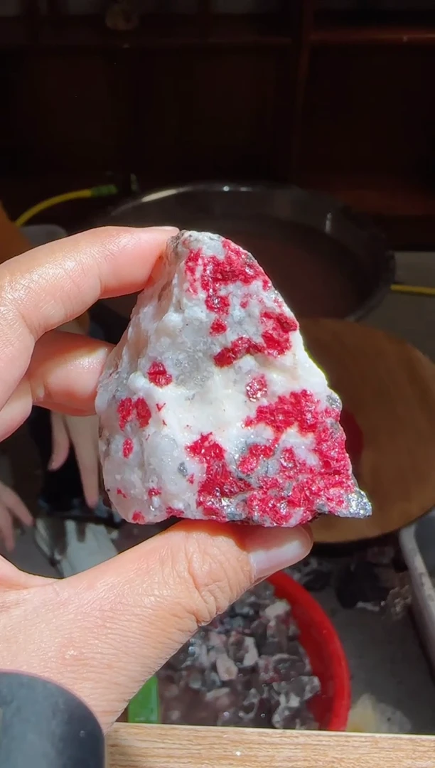 天然辰砂朱砂毛料34
