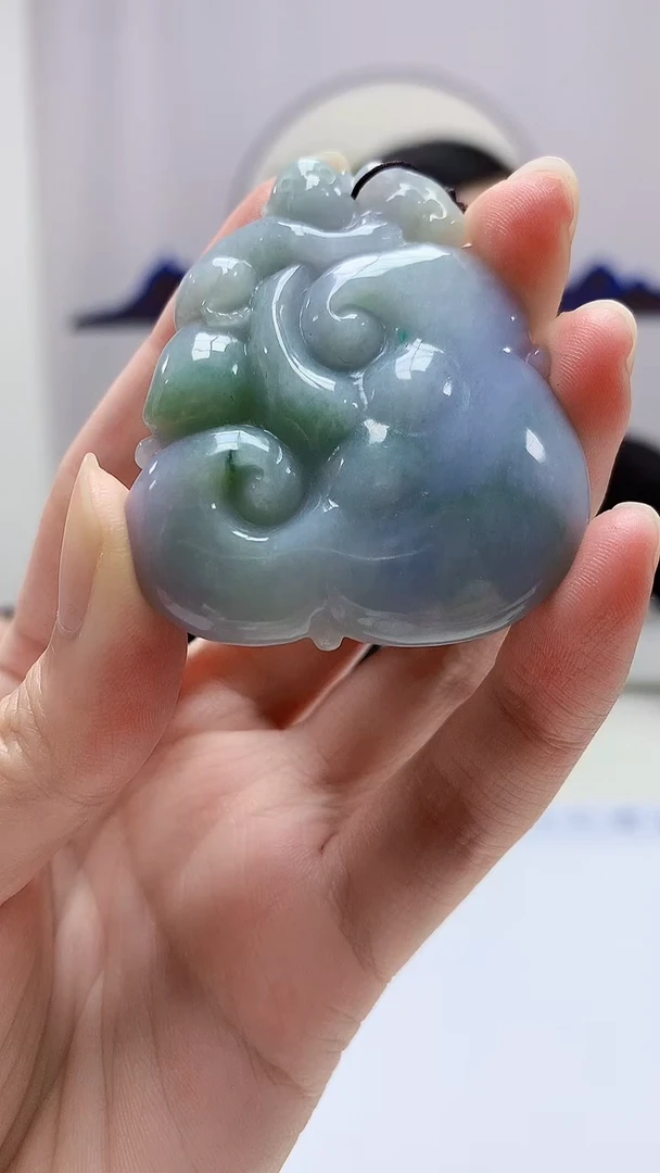 定制翡翠未镶嵌4852zm-毛货挂件如意109