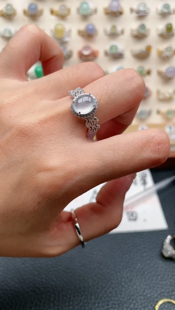 【闪购商品】翡翠戒指银S925镶嵌1111