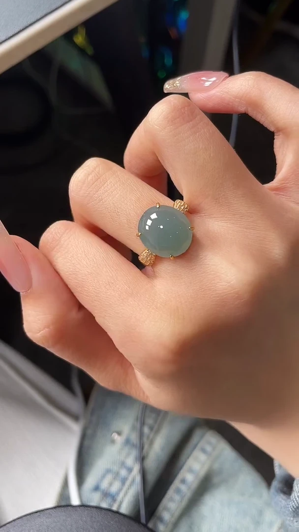 【闪购商品】翡翠戒指银S925镶嵌456465