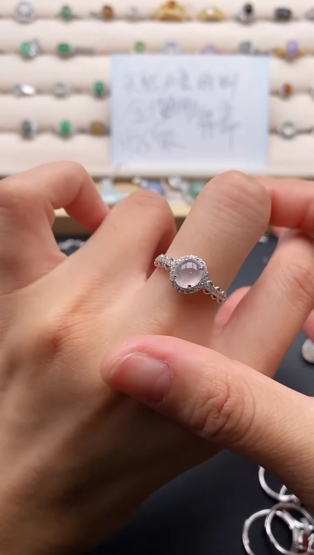 银S925镶嵌戒指翡翠3333333+2