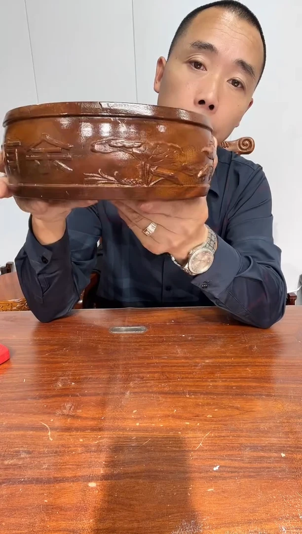 木鸿**头处理款老花整木  年年有余