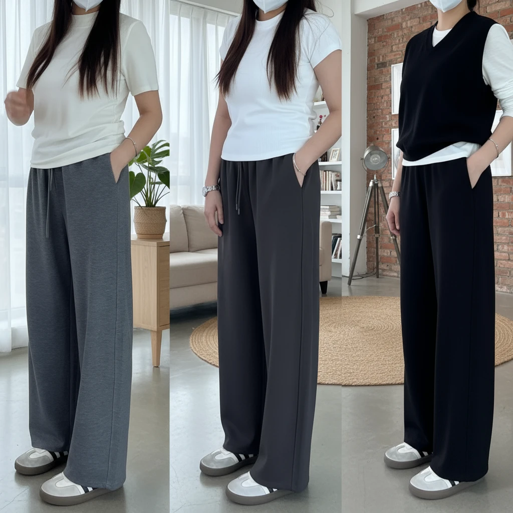 秋款裤子显瘦必备休闲裤遮肉百搭女装卫裤小个子穿搭双11好物