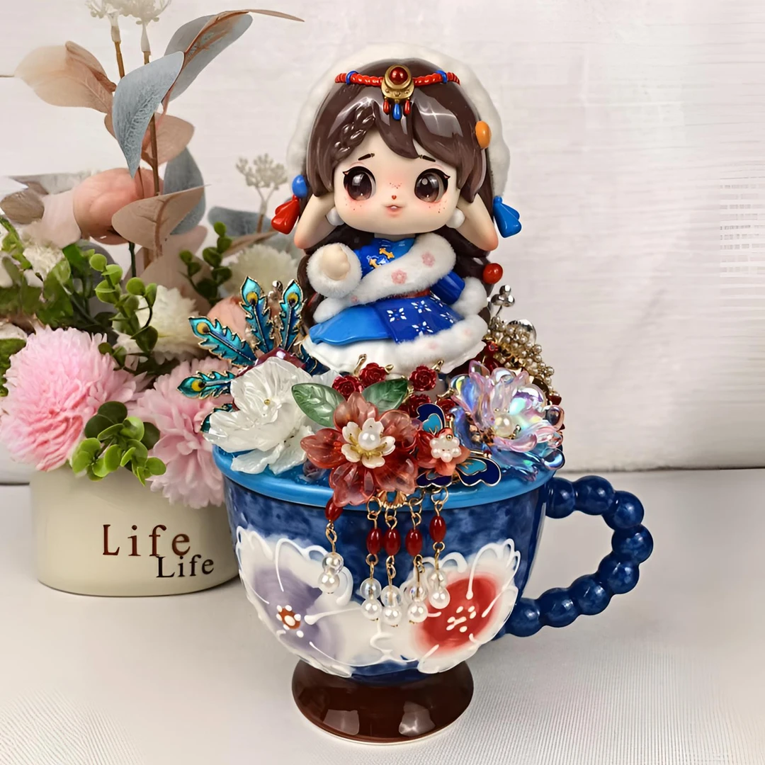 创意手工DIY奶油胶杯子创意摆件盲盒