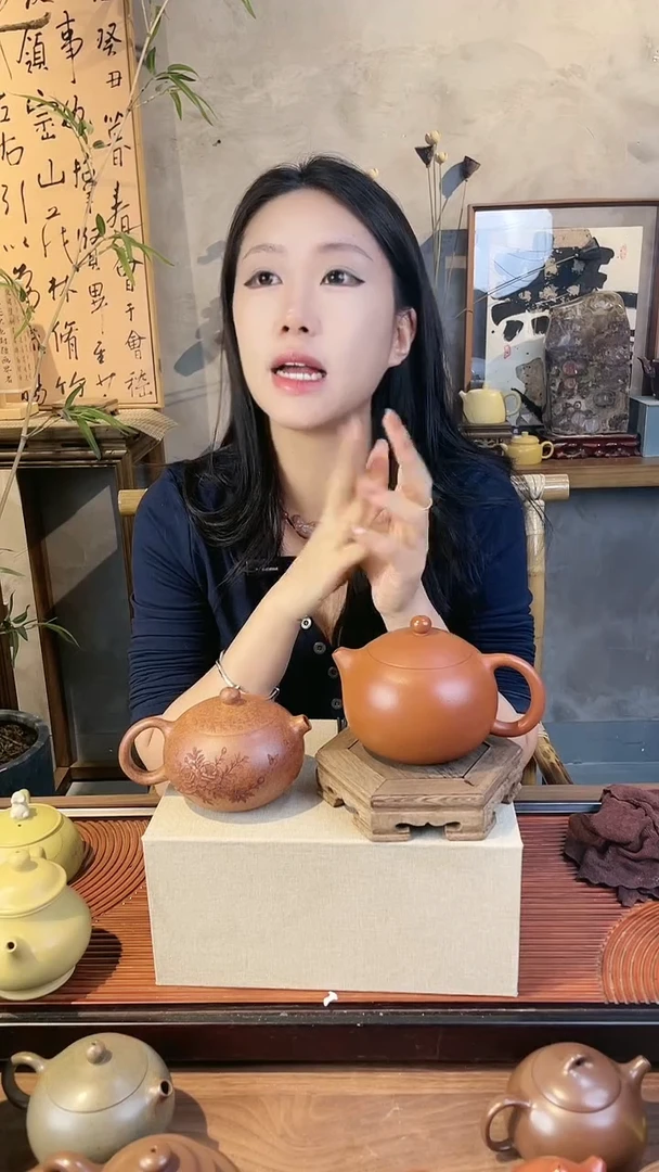 茶壶紫砂家藏红降坡泥光器卡盖西施，三种容量350cc，240cc，150cc