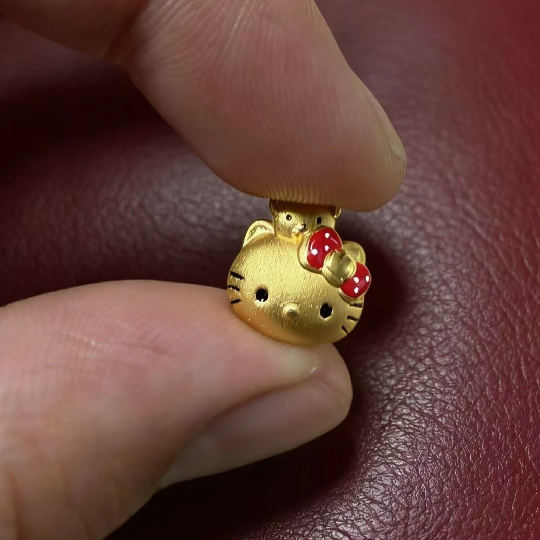 金之之黄金（足金999) 小熊KT  珐琅彩  转运珠/吊坠