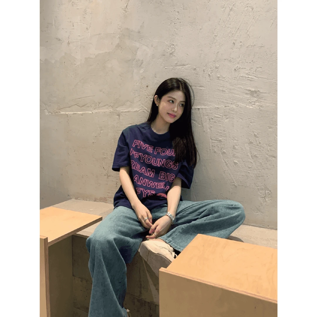 纯棉美式正肩短袖t恤女2025新款夏季设计感小众半袖恤上衣ins潮牌