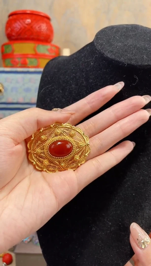 【闪购商品】非遗绝技花丝镶嵌胸针