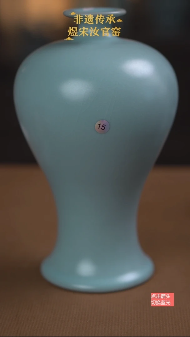15微瑕梅瓶20.5公分