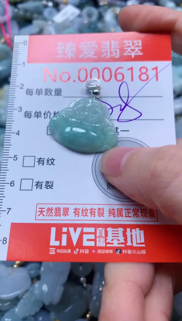 翡翠未镶嵌吊坠(不含链)6181