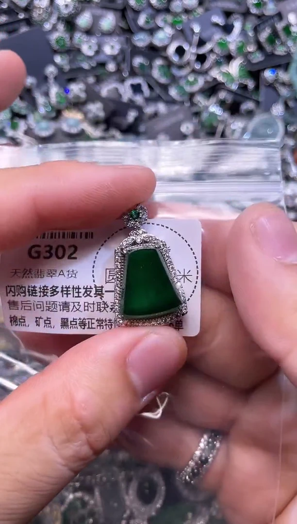 翡翠未镶嵌颈饰G302吊坠
