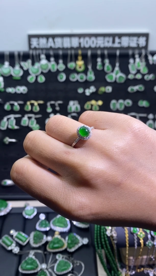 【闪购商品】翡翠戒指银S925镶嵌多样性