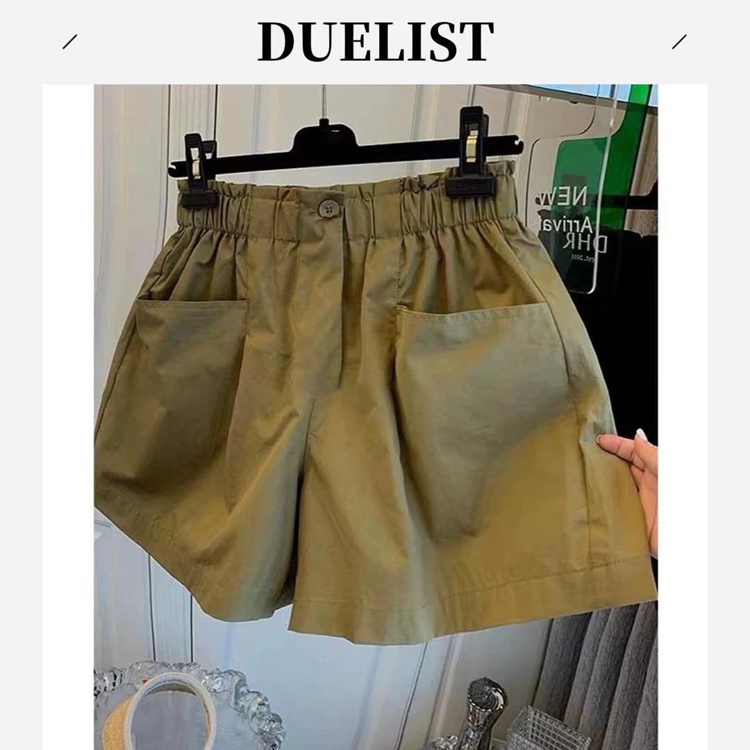 DUELIST大码休闲运动短裤新款梨形身材显瘦高腰小个子百搭阔腿裤