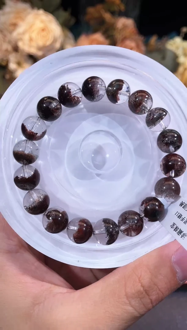 未镶嵌手链水晶-聚宝盆红绿幽灵11m+