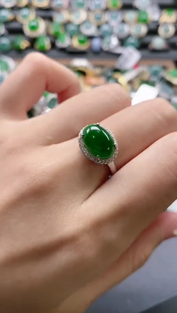 【闪购商品】翡翠戒指银S925镶嵌51511