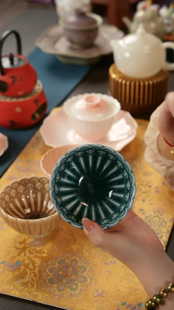 青云茶斋陶瓷茶具蓝色碗