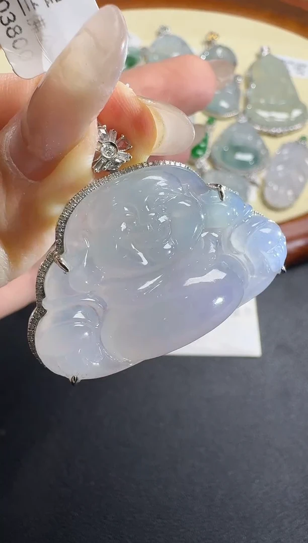 【闪购商品】翡翠颈饰18K金镶嵌【源头工厂】钻石镶嵌