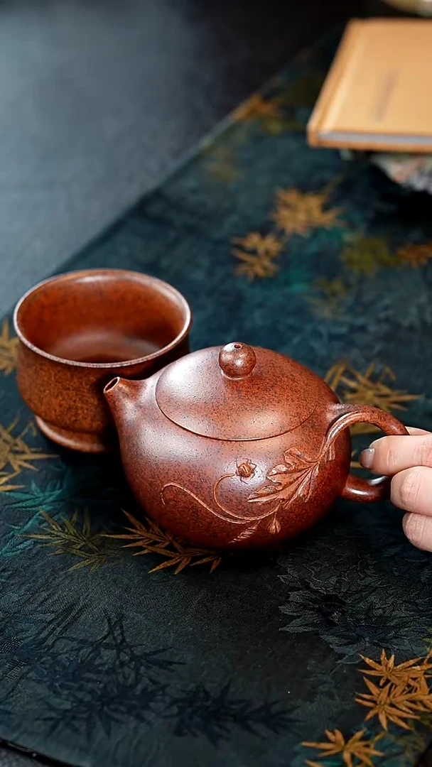 【闪购商品】紫砂茶壶紫砂壶天星泥送杯子