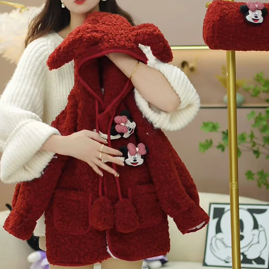 逗小铺【七尚】卡通冬款加绒加厚洋气女宝时尚韩版厚外套m025