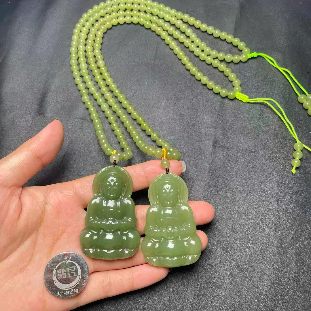 翡昱-SH40-51606-和田玉珠链吊坠颈饰-多样性发其一