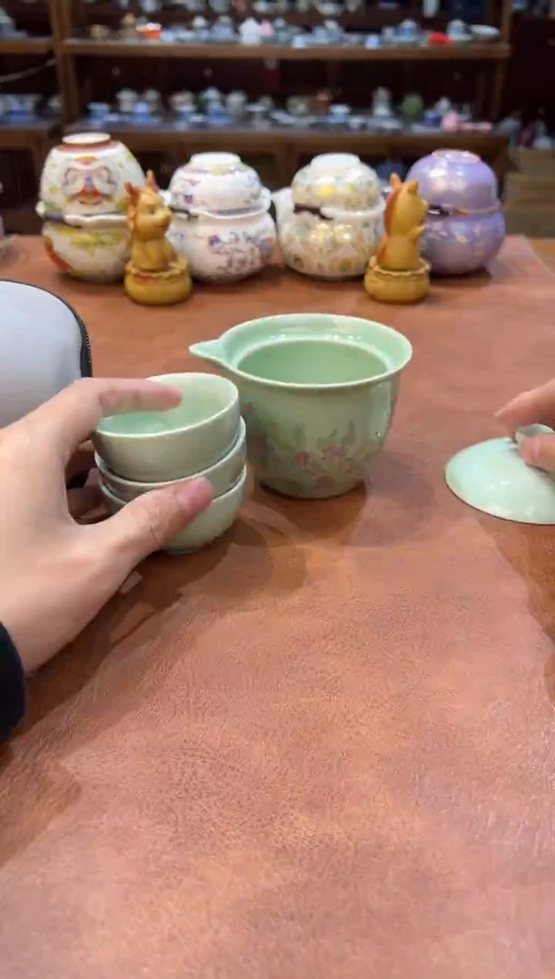 真的很便宜会开片的旅行茶具