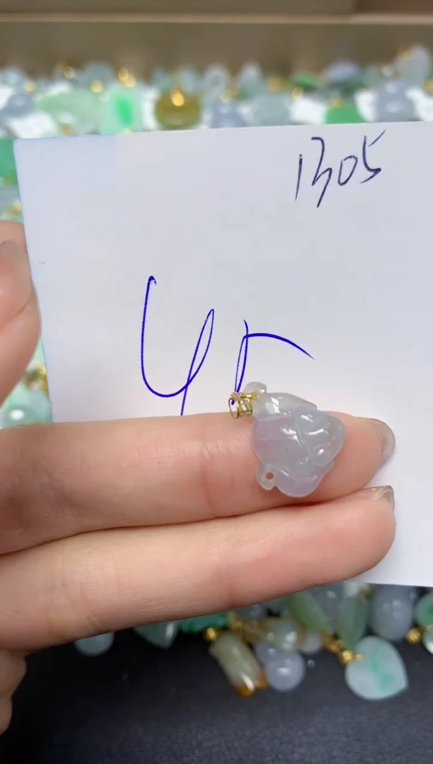 【闪购商品】翡翠颈饰18K金镶嵌 天然翡翠A货