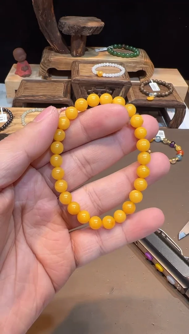 【闪购商品】琥珀手饰未镶嵌6mm+手饰@@5528